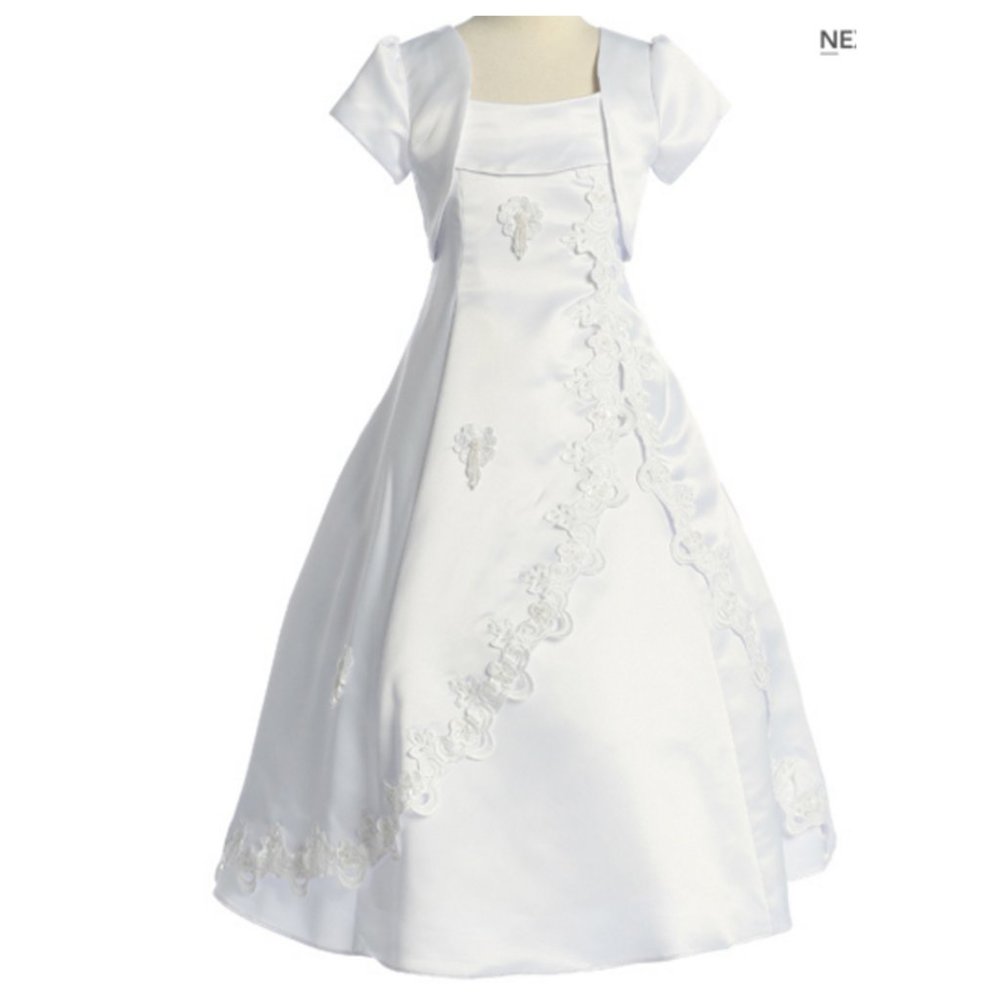 Little GirlS Toddler Elegant Classy Communion Church Baptism Flower Girl Dress